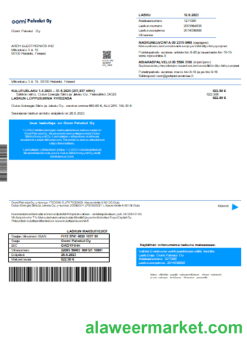 Oomi Palvelut Oy electricity utility business bill,  SCR